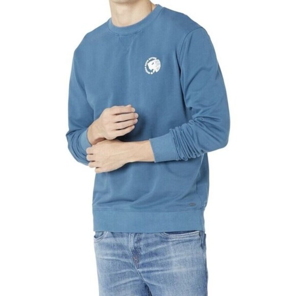 Buffalo David Bitton Men’s Long Sleeve Blue T Shirt Cotton XXL Sweatshirt,NEW